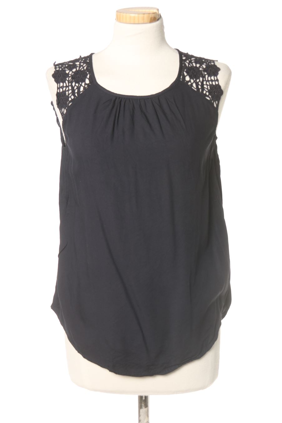 Blouse à manches courtes C&A de la taille 34, de couleur bleu marine