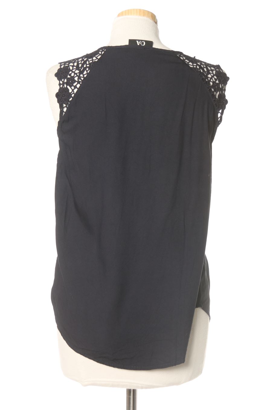 Blouse à manches courtes C&A de la taille 34, de couleur bleu marine