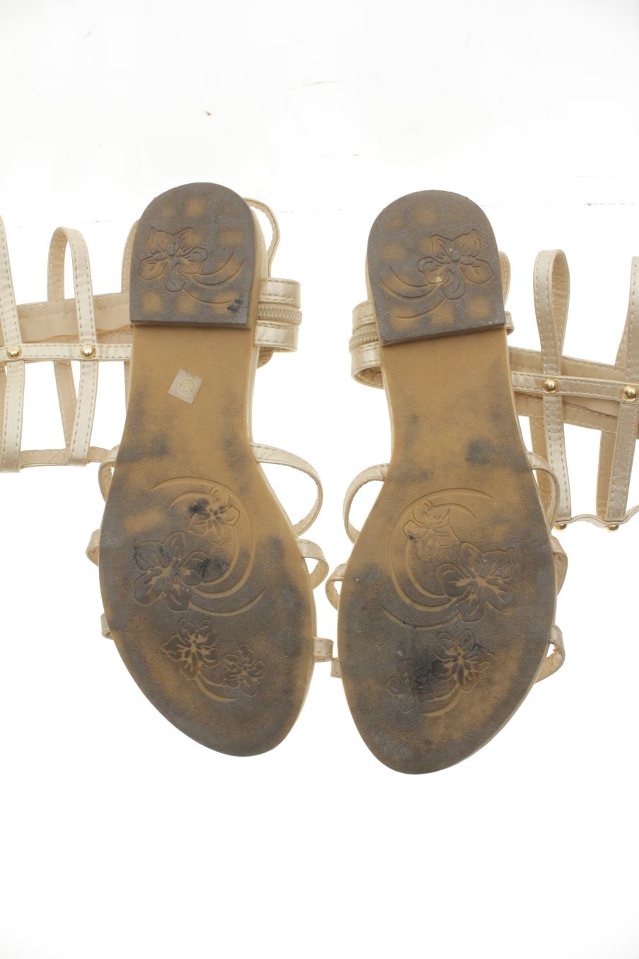 Sandalias planas de Jio&Ja de la talla 39, de color dorado de