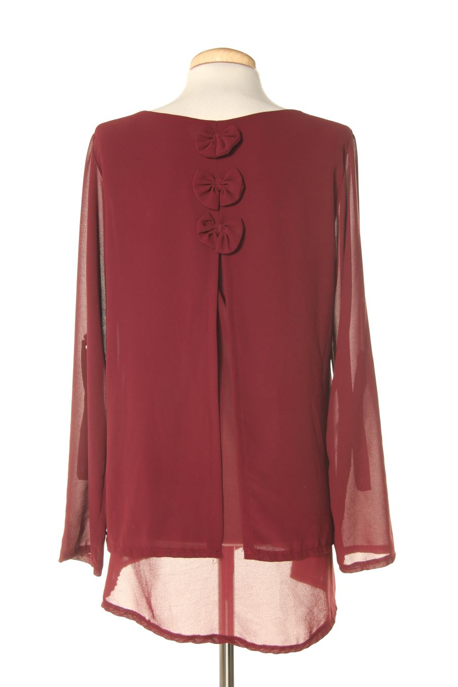 Blouse à manches longues Made in italy de la taille M, de couleur bordeaux