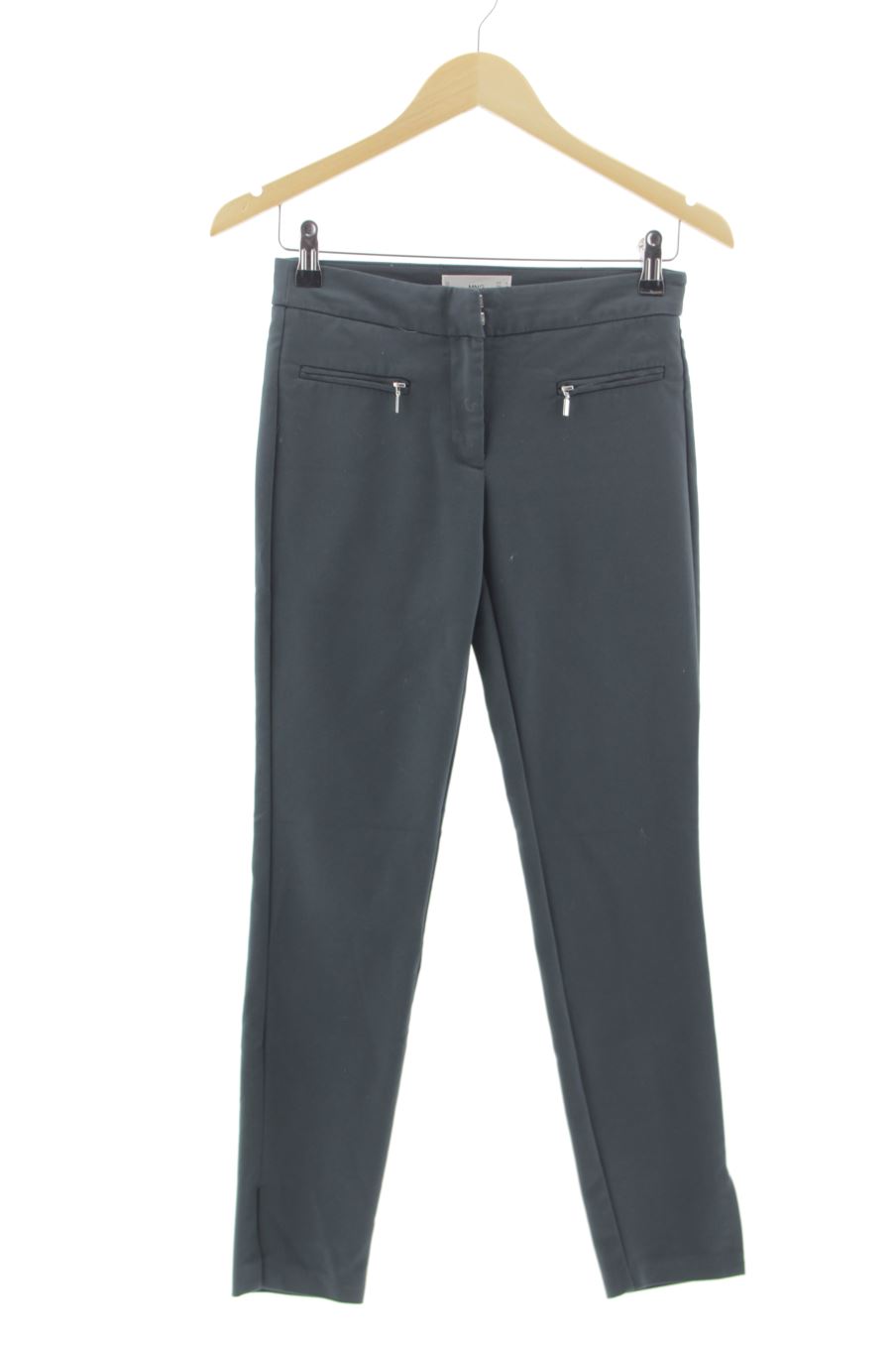 Pantalón de Mango de la talla 34, de color verde