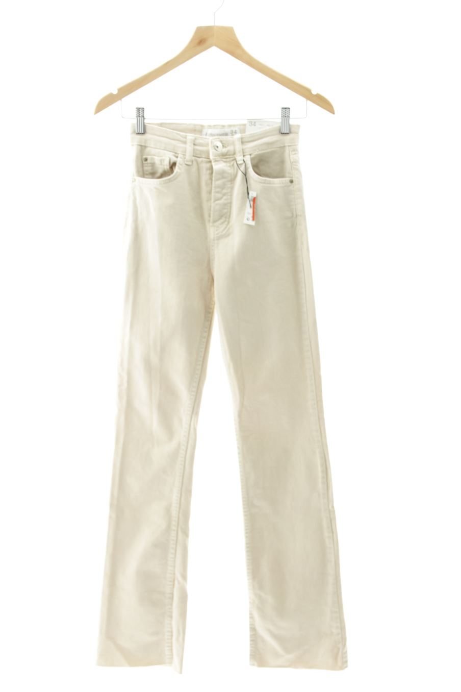Vaquero de Stradivarius de la talla 34, de color beige de ropa vaquera