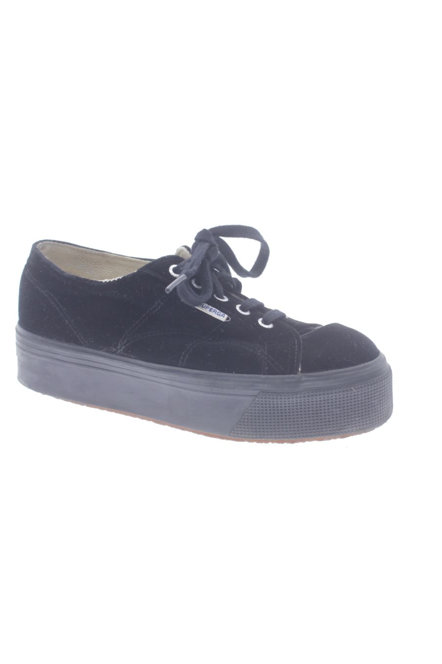 Plataformas de Superga de la talla 38, de color negro de