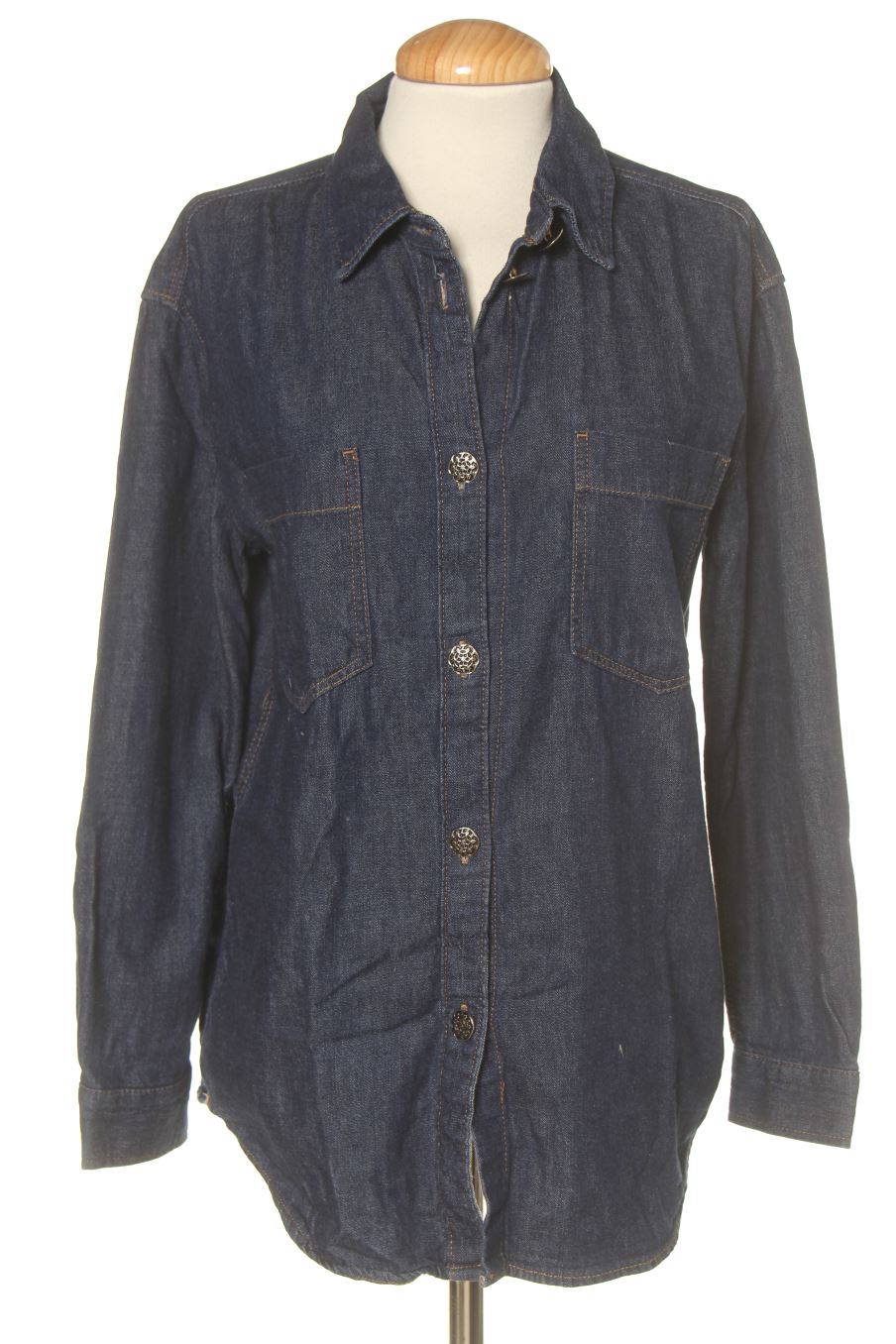 Chemise C&A de la taille 36, de couleur bleu marine de denim