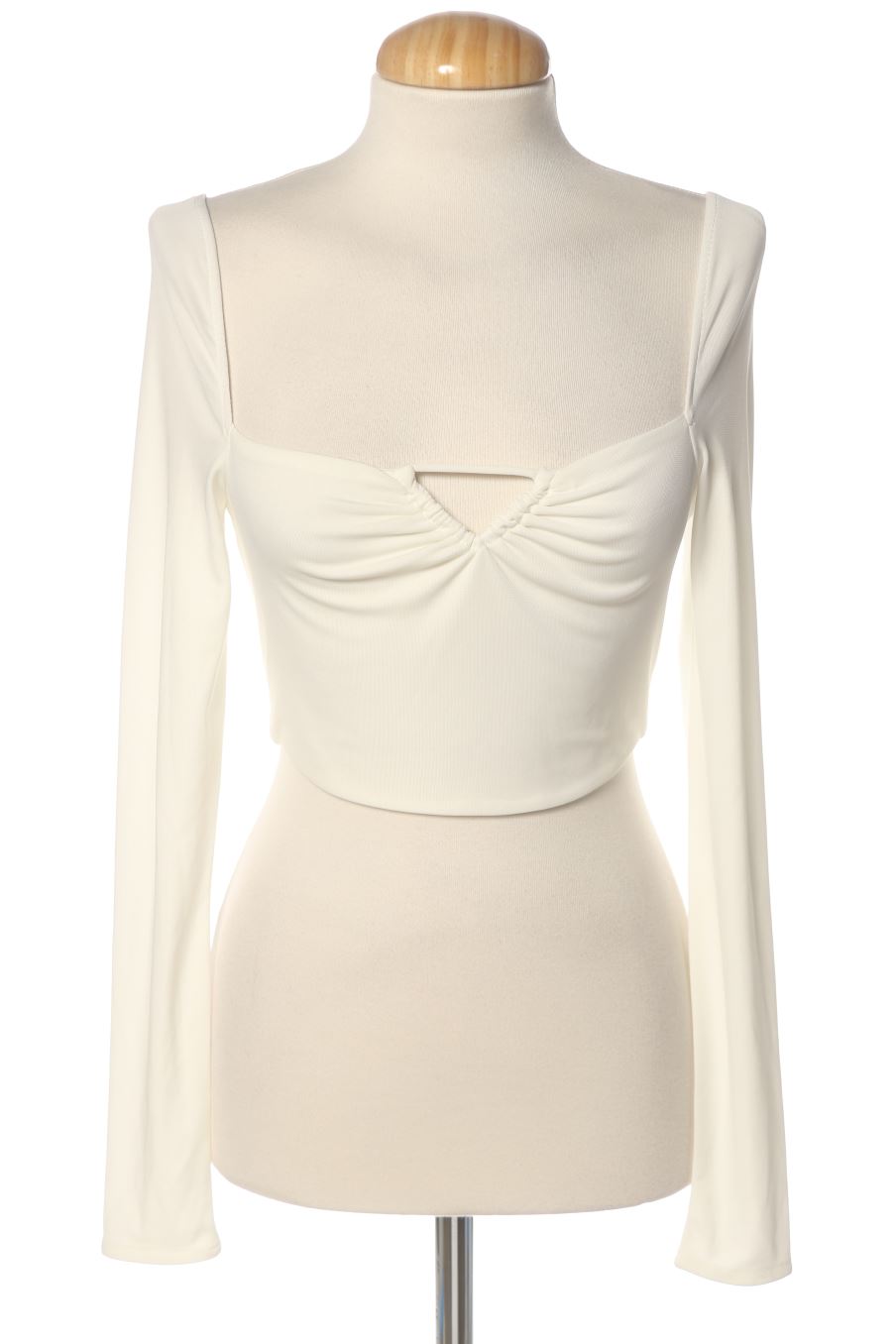 Blouse à manches longues Zara de la taille S, de couleur blanc