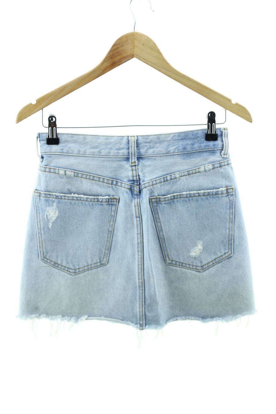 Jupe Bershka de la taille 34, de couleur bleu de denim