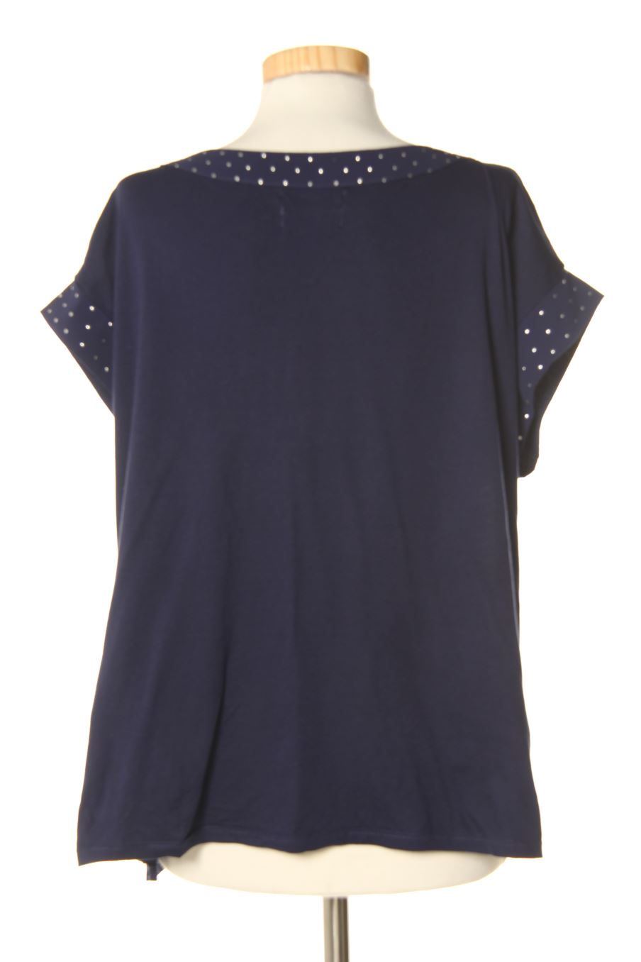 Blouse à manches courtes Milano de la taille XL, de couleur bleu marine