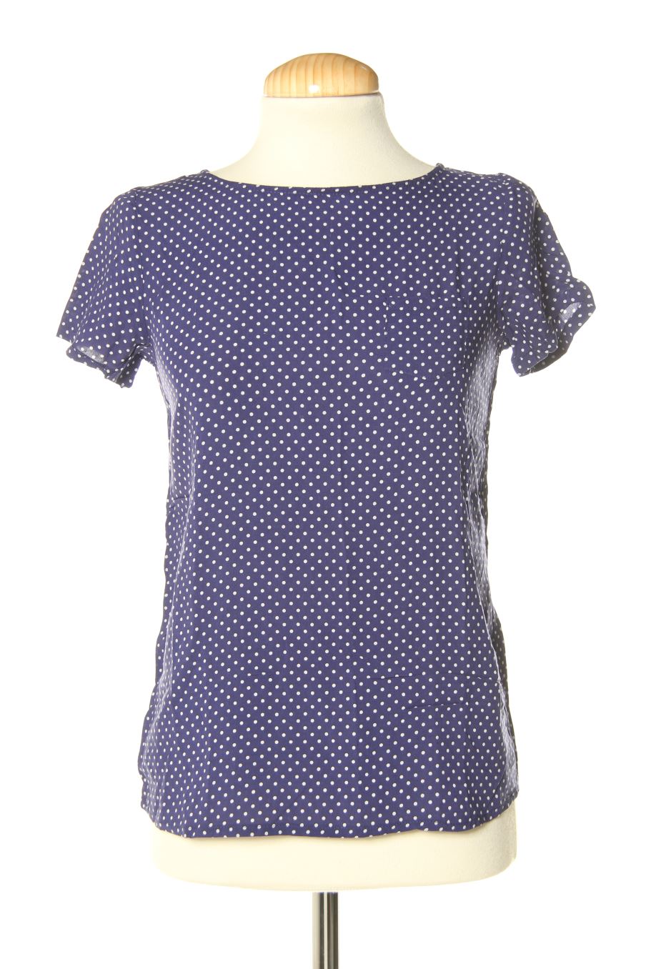 Blouse à manches courtes Pull & Bear de la taille S, de couleur bleu marine