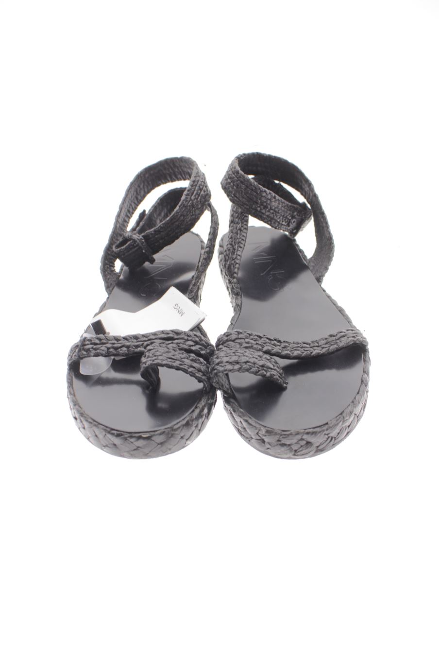 Sandalias planas de Mng de la talla 38, de color negro de