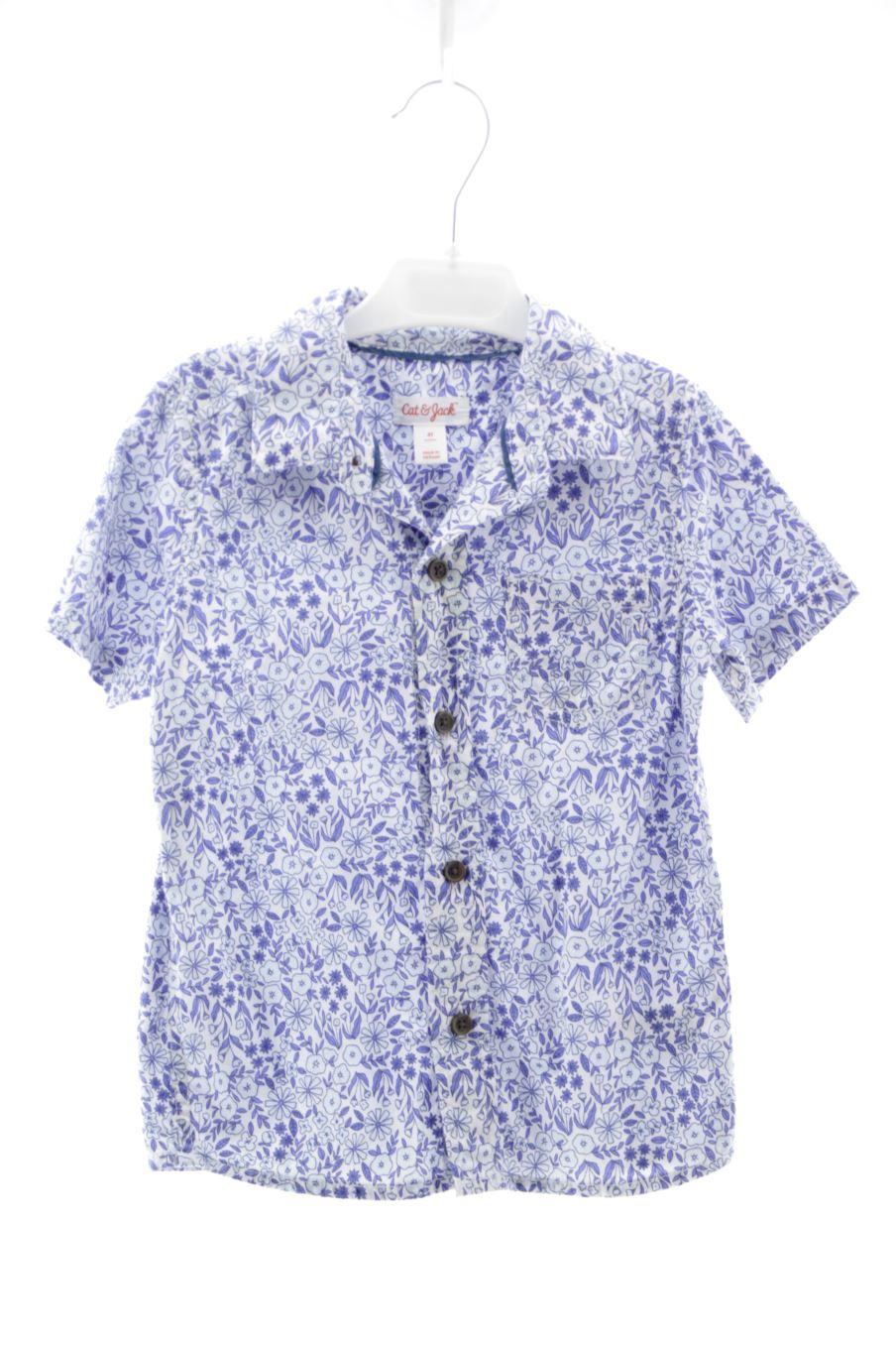 gebraucht cat & jack Kurzärmeliges Hemd Größe 106