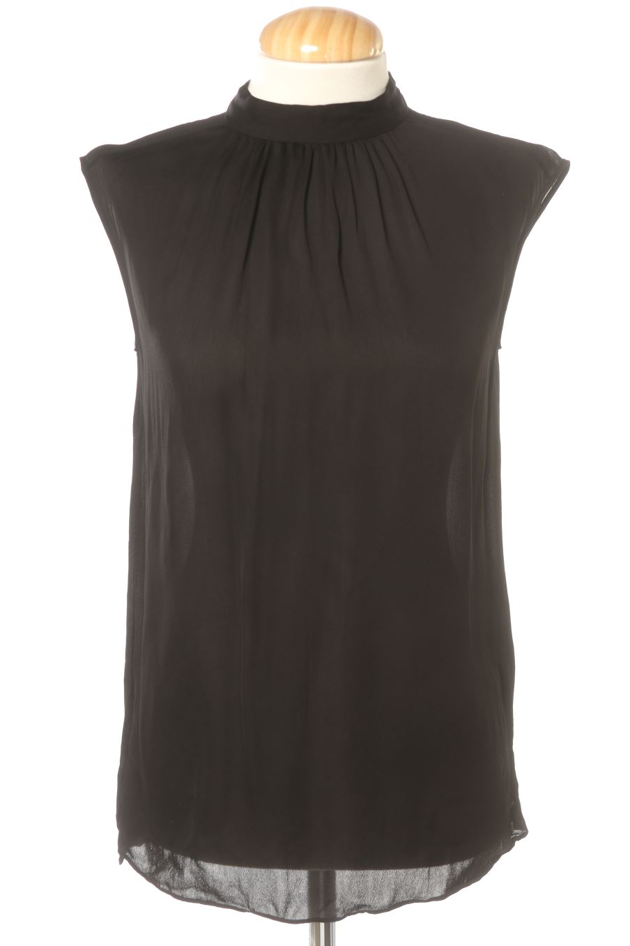 Blouse à manches courtes Massimo Dutti de la taille 36, de couleur noir