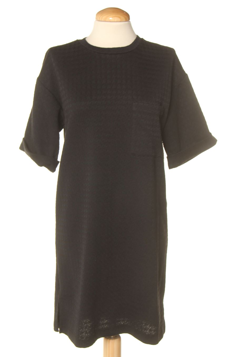 Robe casual Bershka de la taille S, de couleur bleu marine