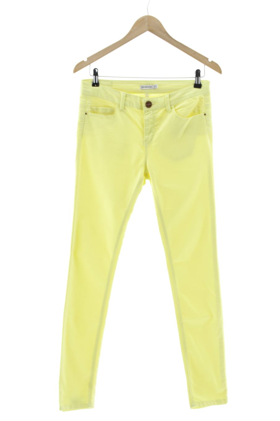 Jeans Stradivarius de la taille 40, de couleur jaune de denim