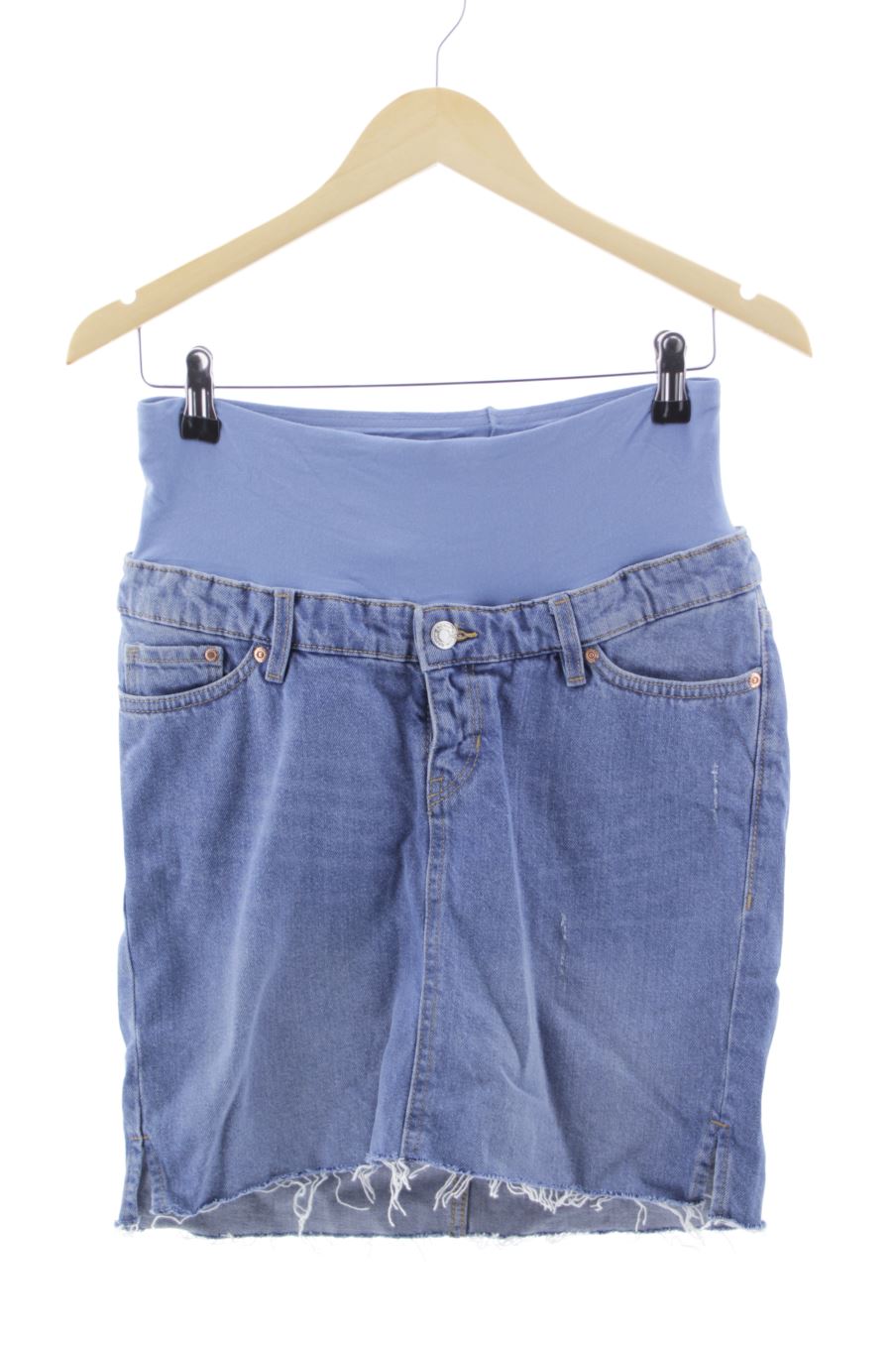 Falda de H&M de la talla 36, de color azul de ropa vaquera de premamá