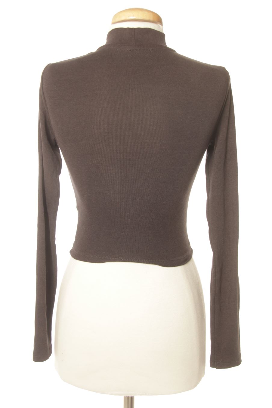 Camiseta manga larga de Bershka de la talla XS, de color gris
