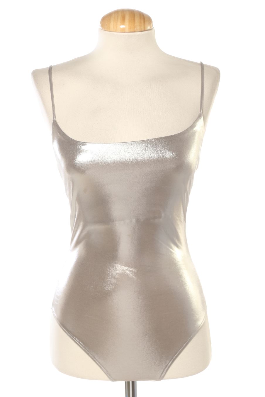 Body Stradivarius de la taille S, de couleur argenté