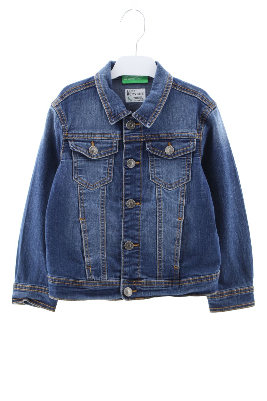Cazadora de Benetton de la talla 4 años de denim de segunda mano