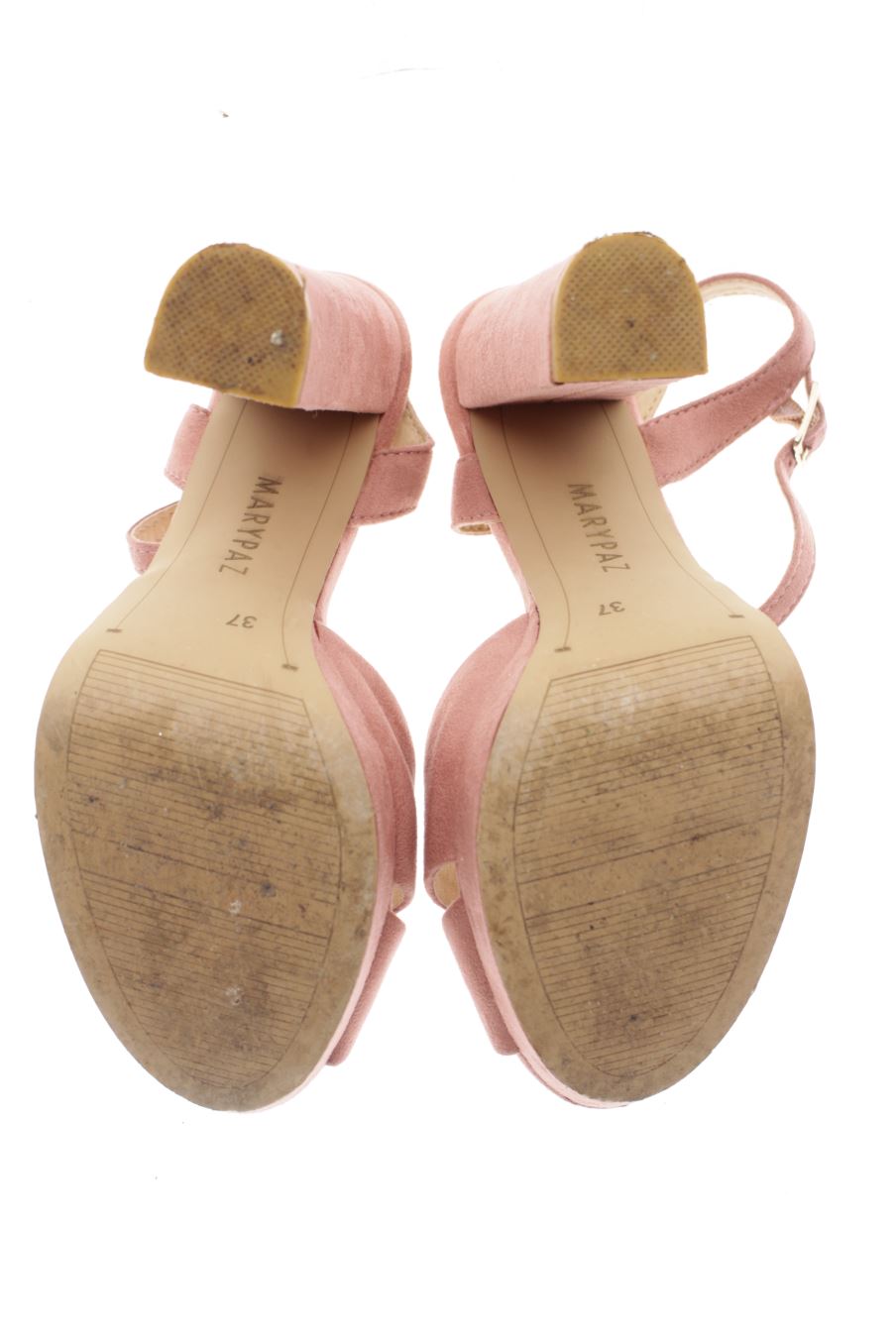 Sandalias tacon de Mary Paz de la talla 37, de color rosa de