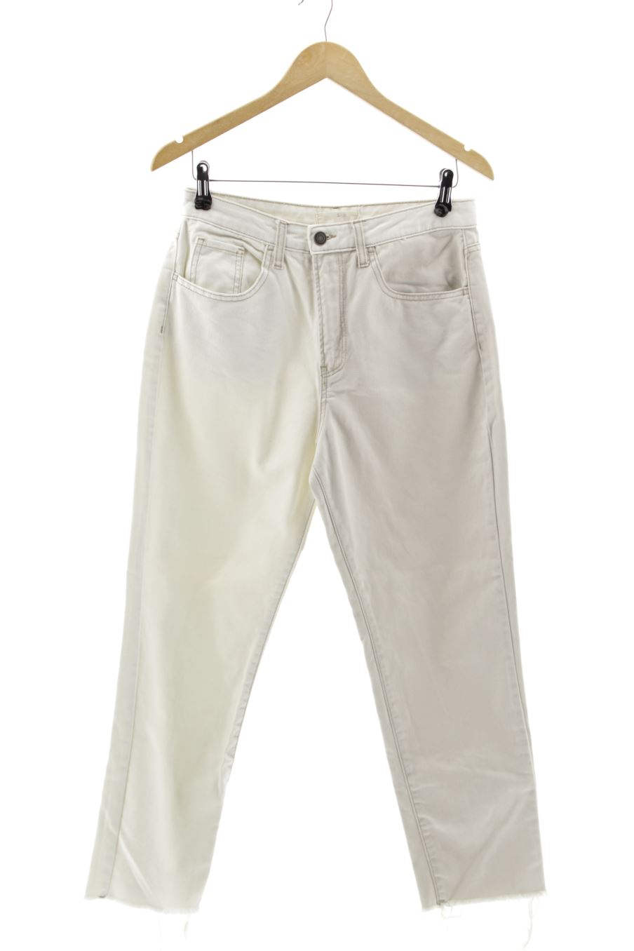 Vaqueros de Stradivarius de la talla 40, de color blanco de ropa vaquera