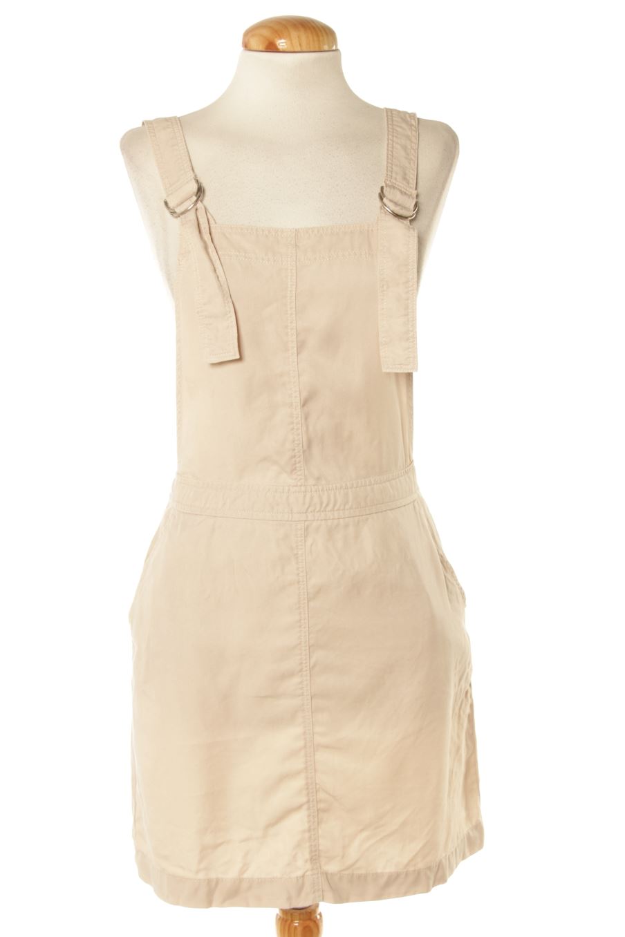 Vestido casual de Bershka de la talla S, de color beige