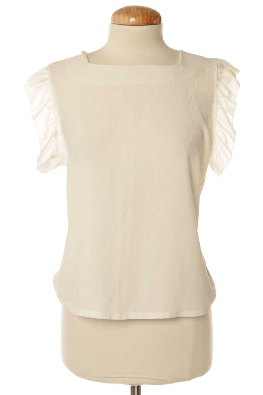 Kurzärmelige Bluse von Muse Größe S, Farbe Weiss, für