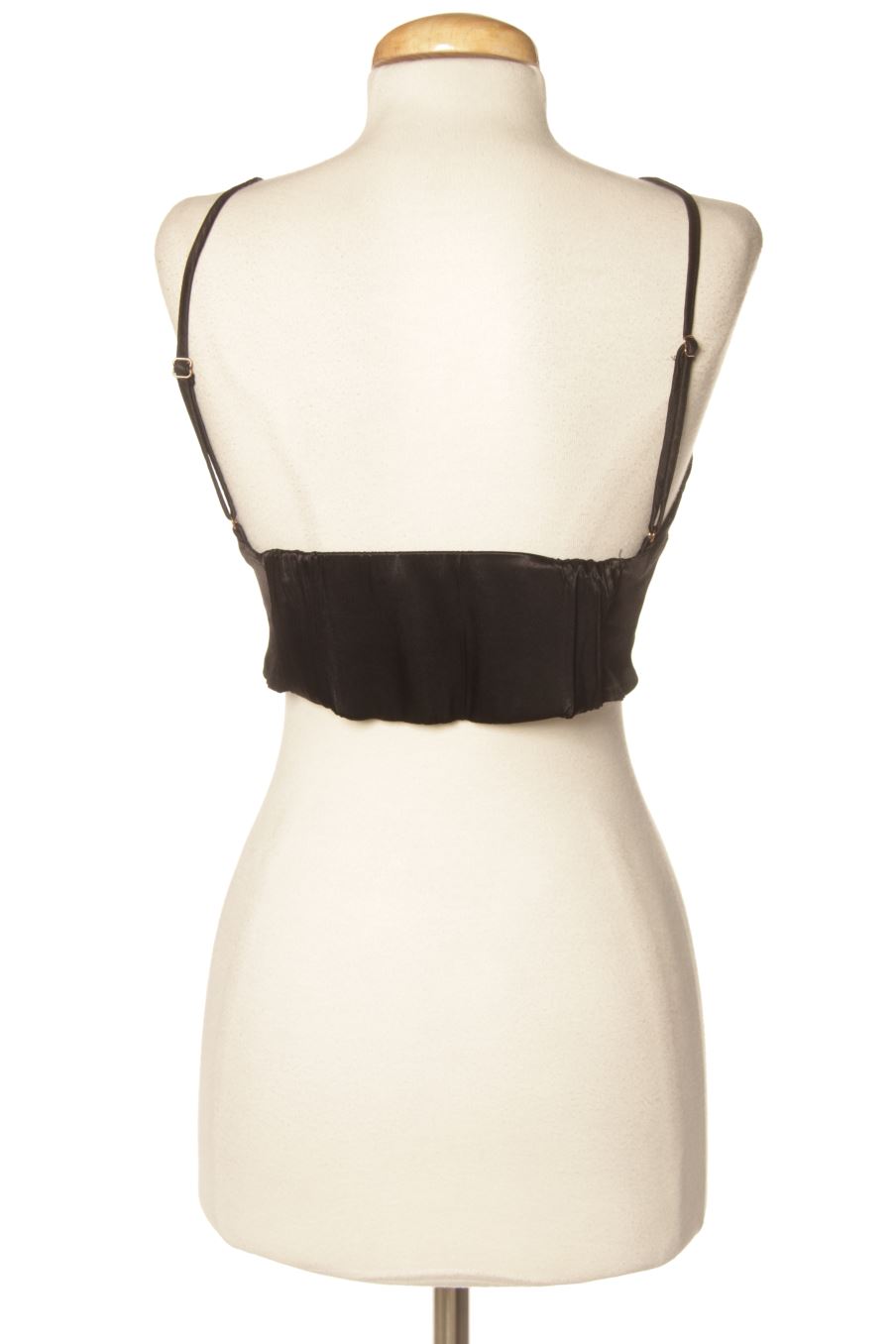 Top de Zara de la talla S, de color negro