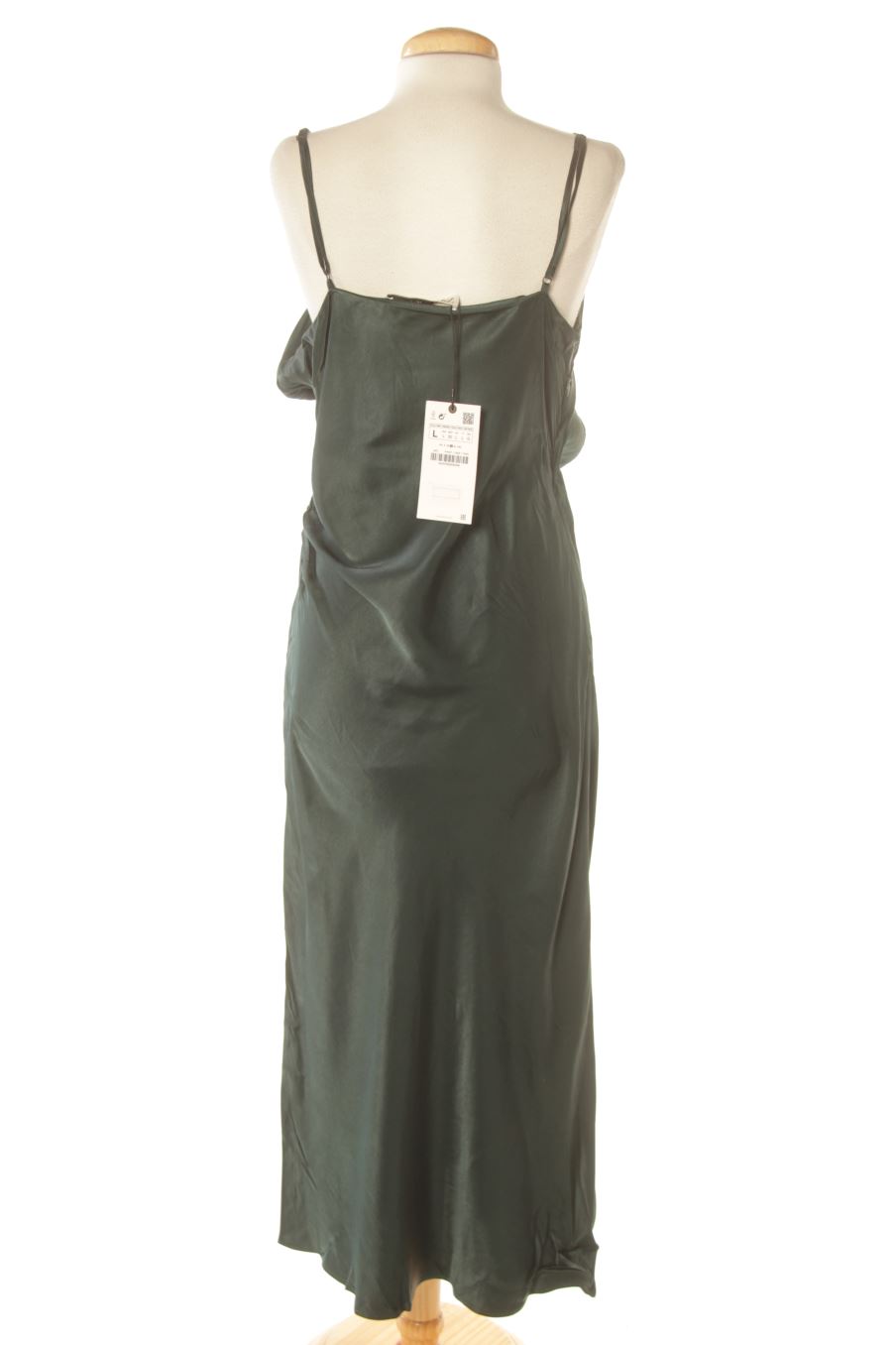 Vestido casual de Zara de la talla L, de color verde