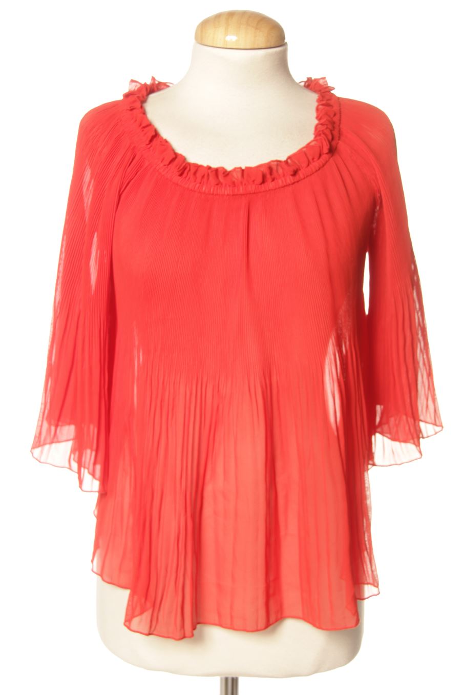 Blouse à manches longues Zara de la taille XS, de couleur rouge