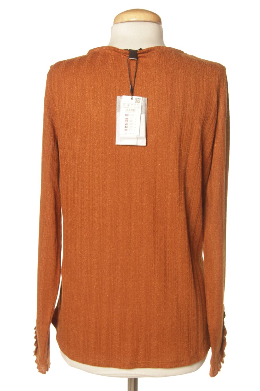 Camiseta manga larga de Cortefiel de la talla M, de color marrón