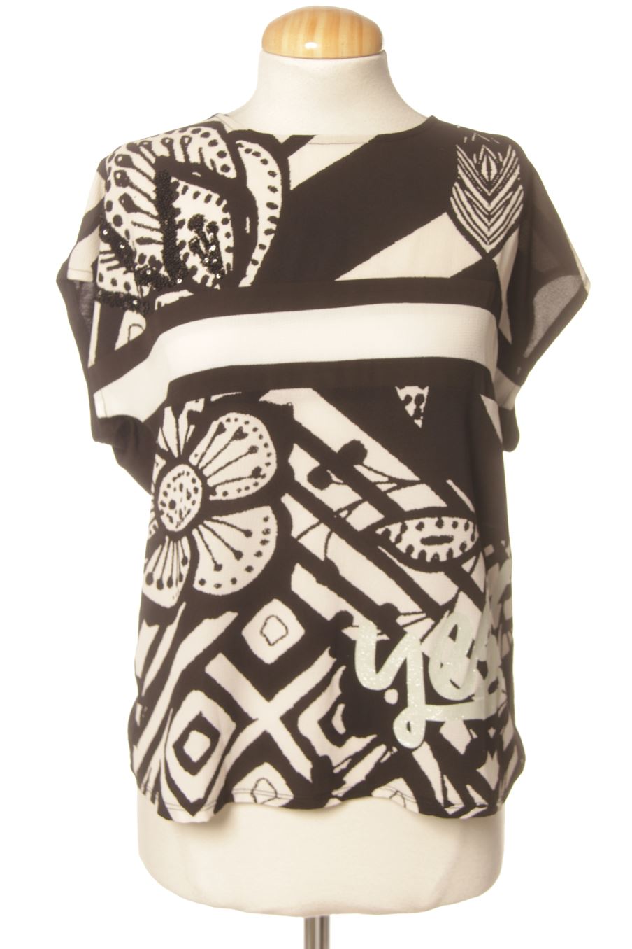 Blusa a maniche corte de Desigual de la talla M, de color stampato