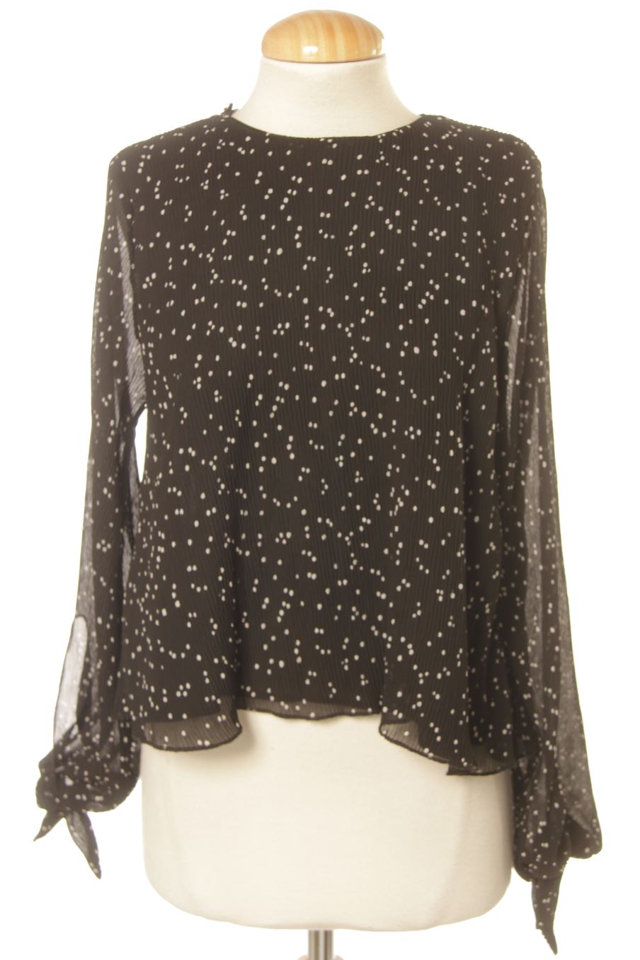 Blouse à manches longues Zara de la taille M, de couleur noir