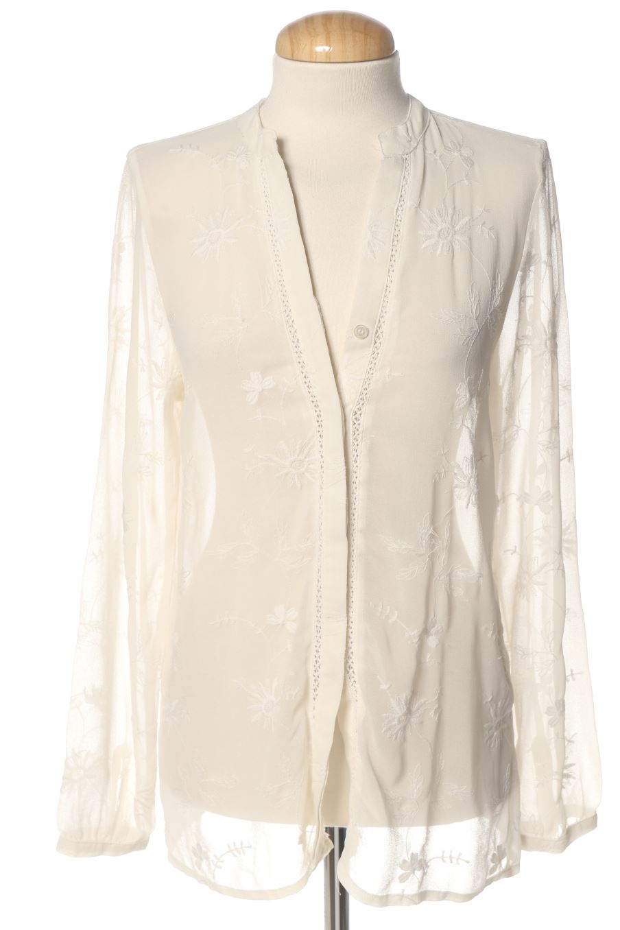 Blusa a maniche lunghe de Mango de la talla XS, de color bianco