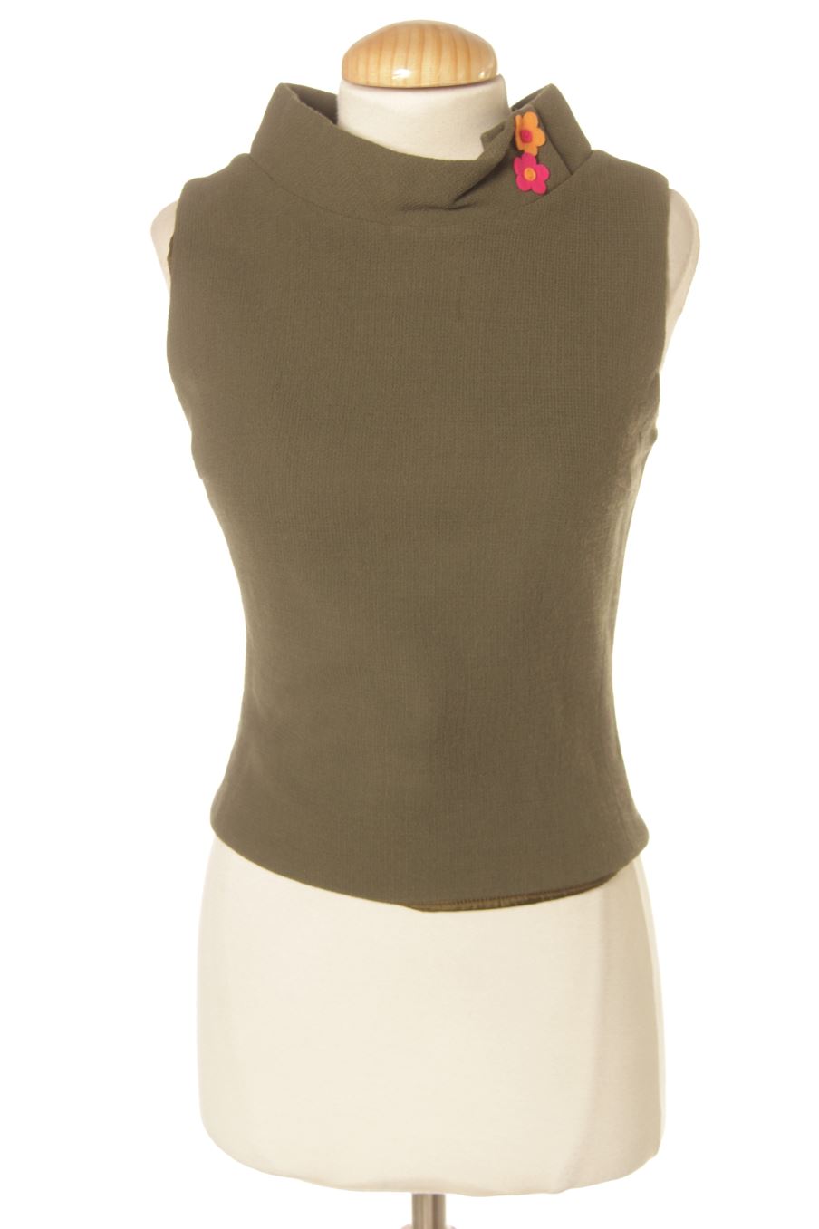 Blouse à manches courtes Anmargo de la taille 38, de couleur vert