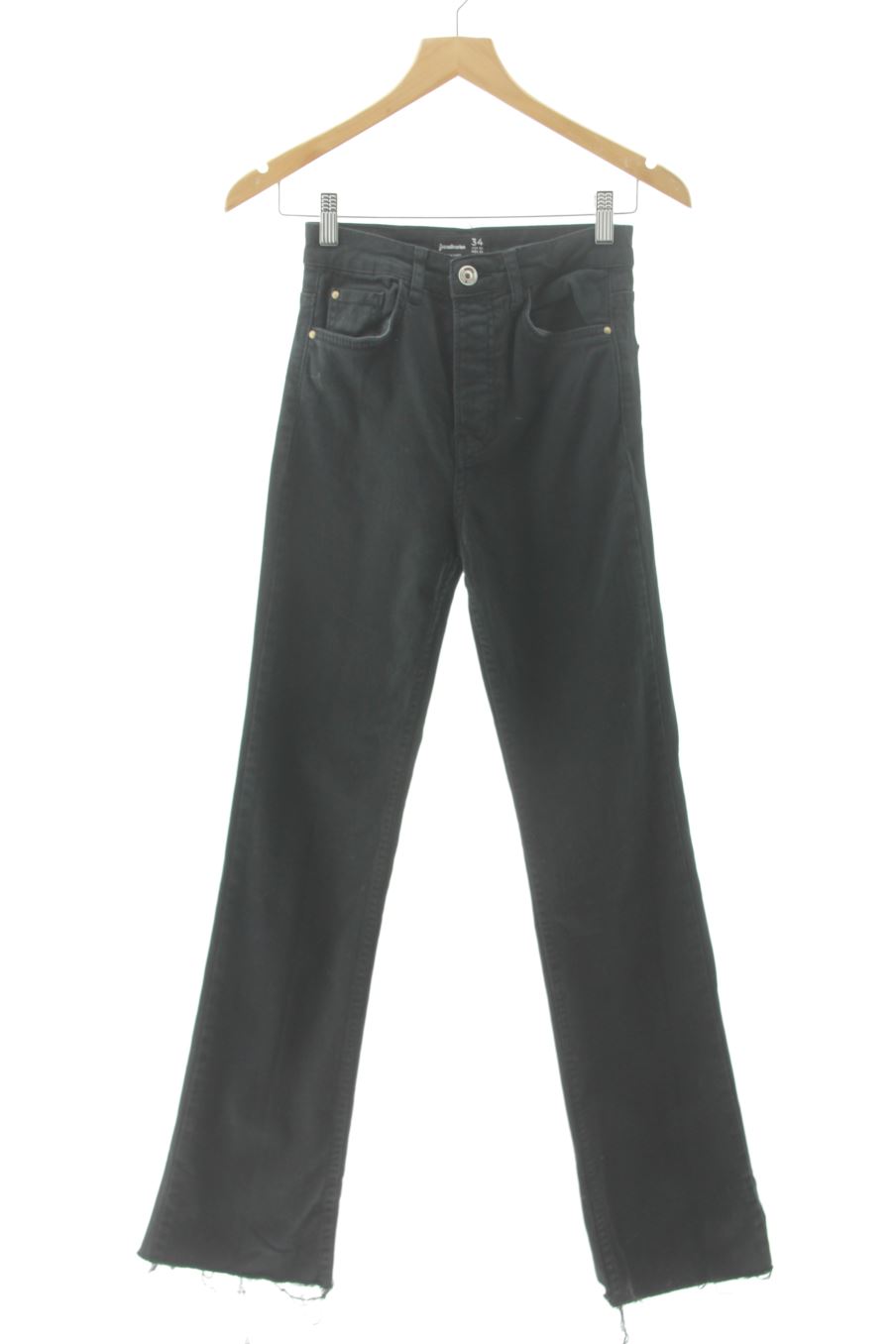 Jeans Stradivarius de la taille 34, de couleur noir de denim