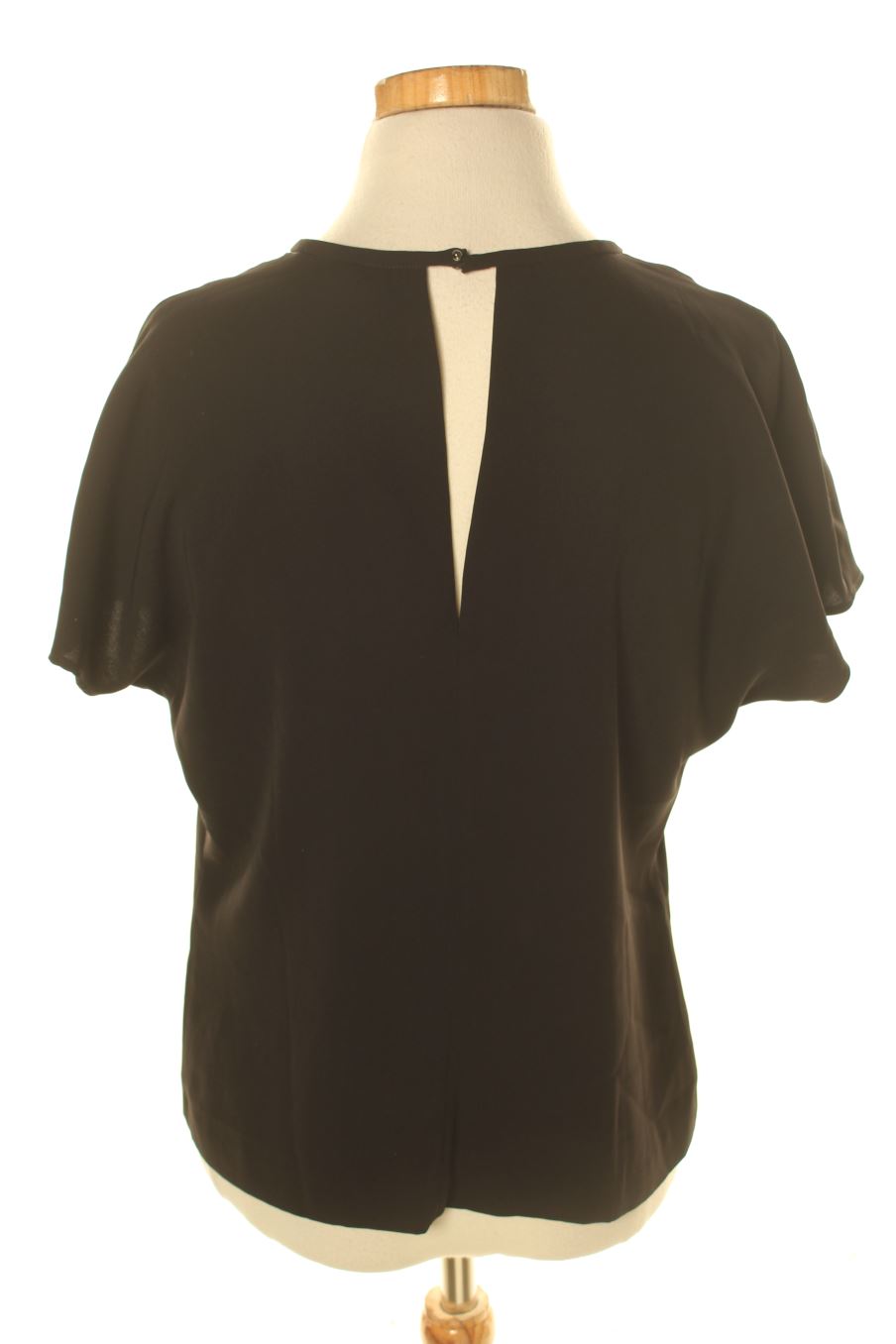 Blouse à manches courtes Zara de la taille S, de couleur noir