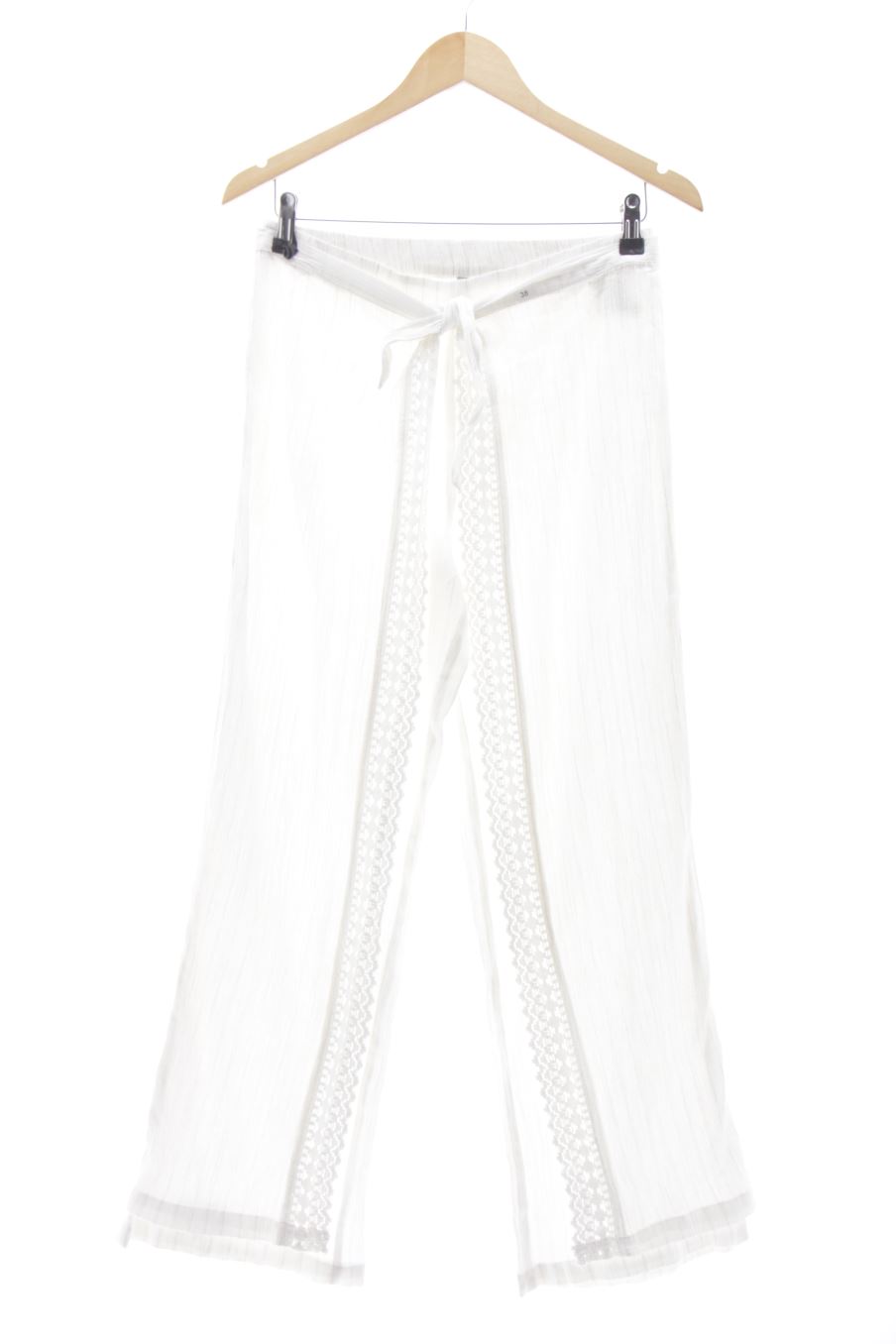 Pantalon Casual BLANCHEPORTE de la taille 38, de couleur blanc