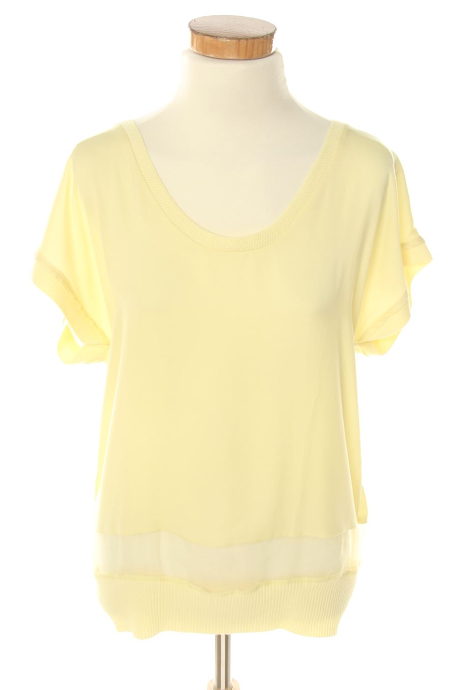 Blouse à manches courtes Zara de la taille S, de couleur jaune