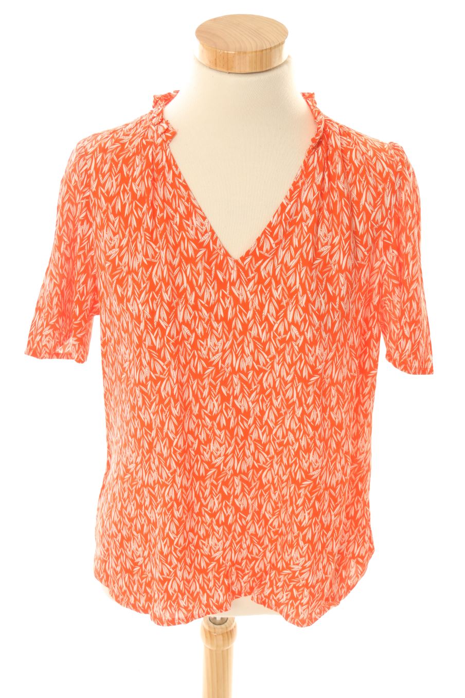 Blouse à manches courtes Camaieu de la taille M, de couleur orange