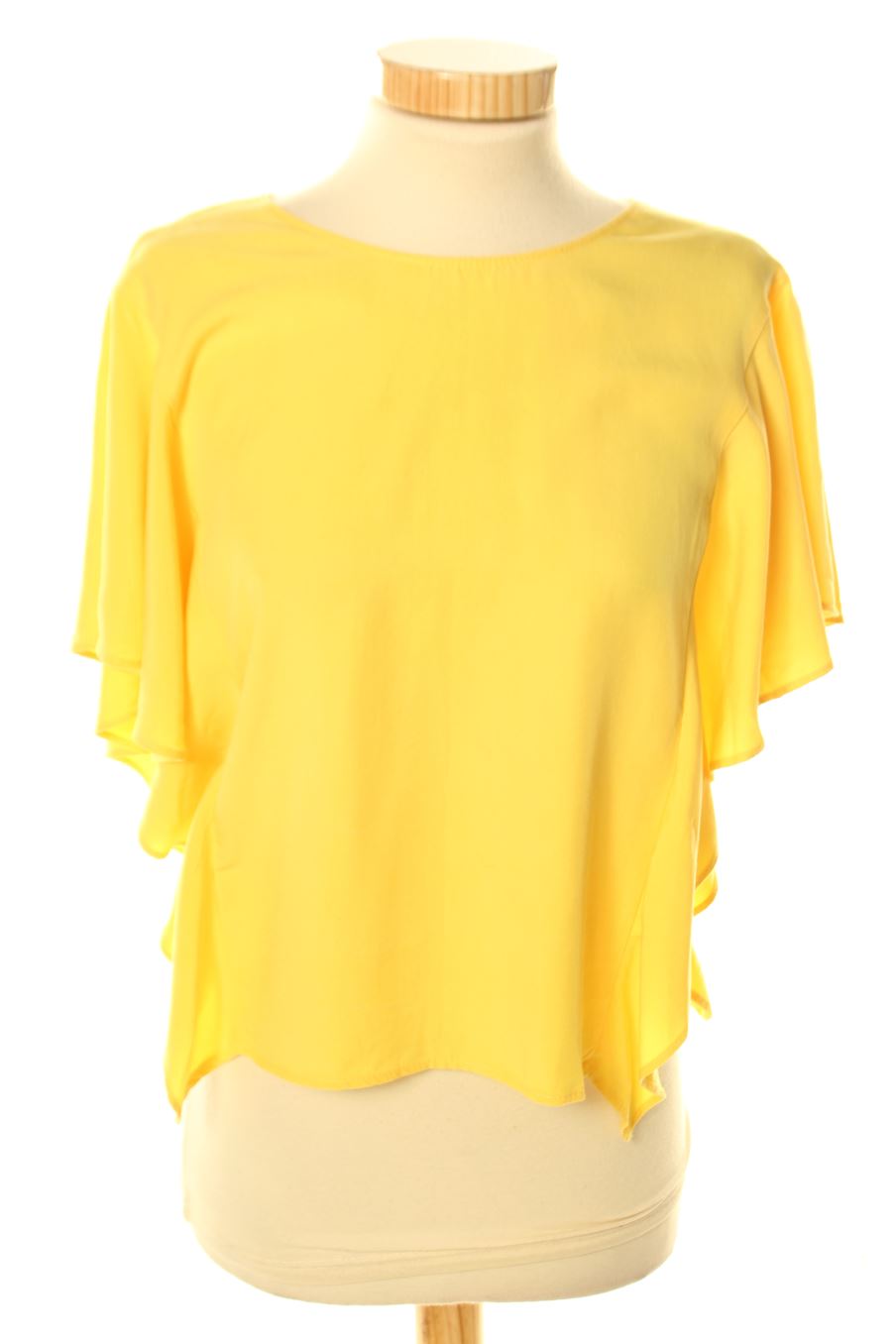 Kurzärmelige Bluse von trf (ZARA) Größe S, Farbe Gelb, für