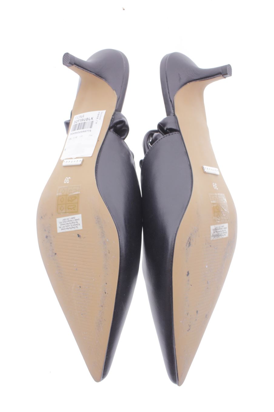 Sandalias tacon de Topshop de la talla 39, de color negro de