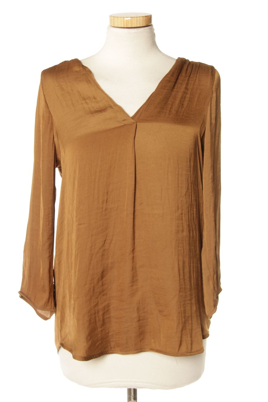 Blusa de manga larga de Stradivarius de la talla S, de color marrón