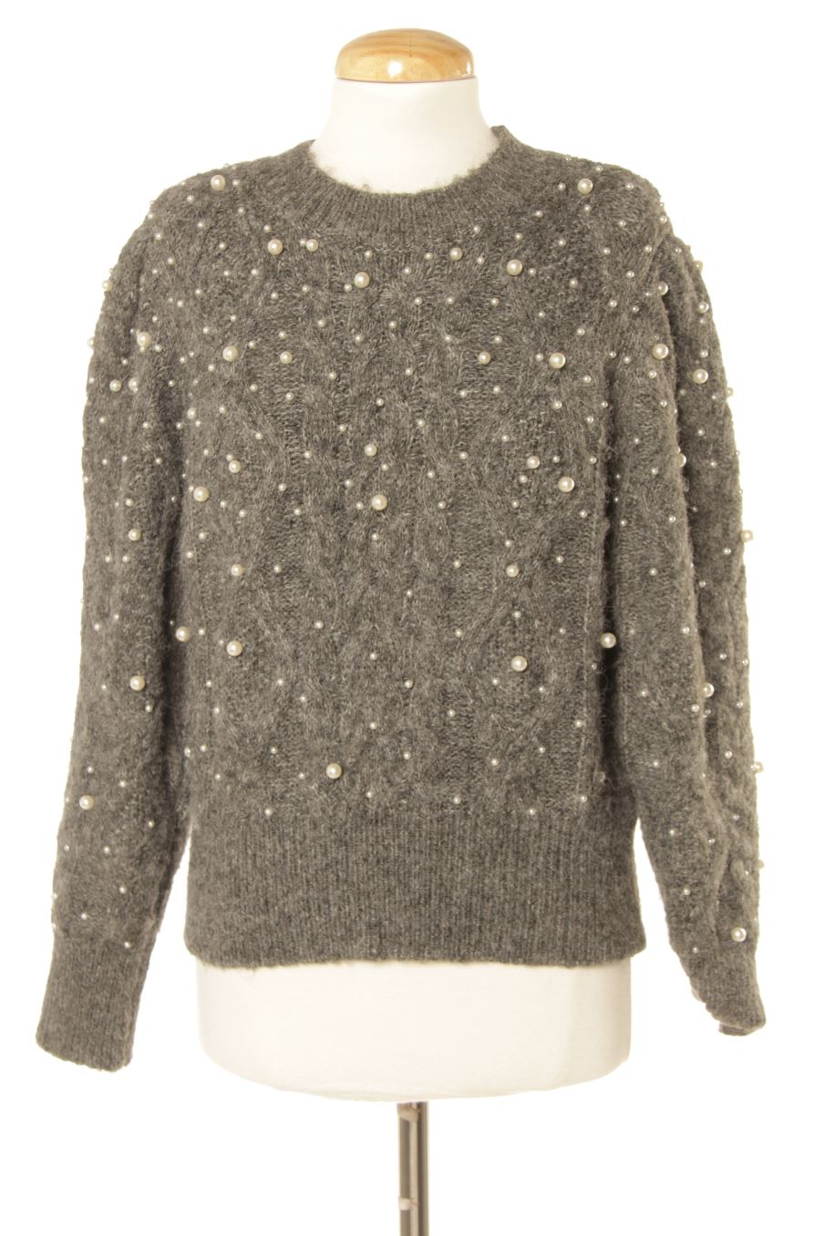 Pull Zara de la taille M de couleur gris