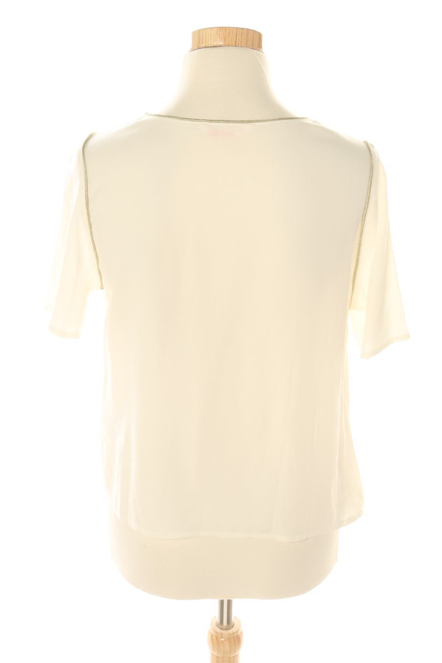 Blouse à manches courtes Camaieu de la taille 36, de couleur beige