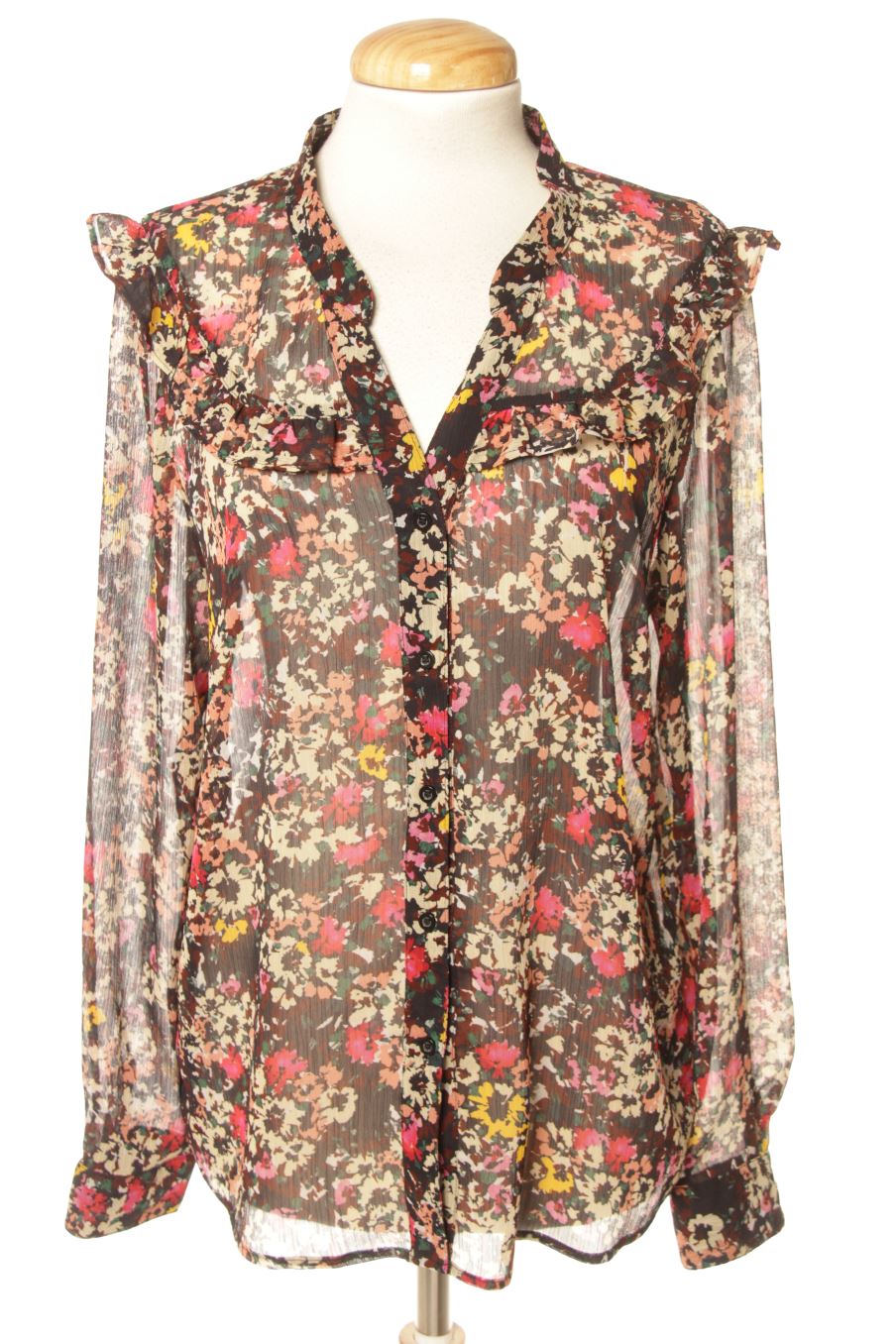 Blouse à manches longues Ikks de la taille 40, de couleur fleurs