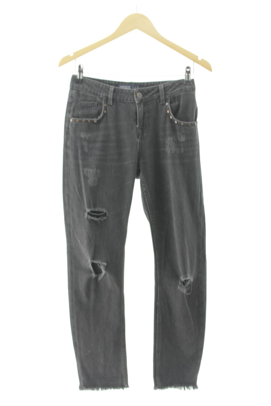Jeans Zara de la taille 32, de couleur noir de denim