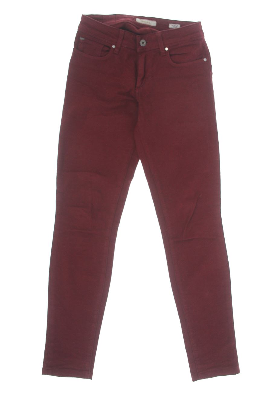 Vaquero de salsa de la talla 34, de color burdeos de ropa vaquera