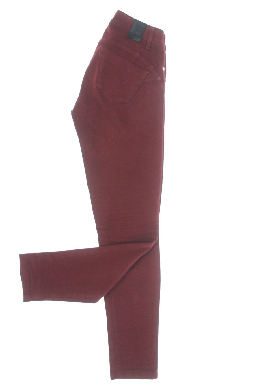 Vaquero de salsa de la talla 34, de color burdeos de ropa vaquera