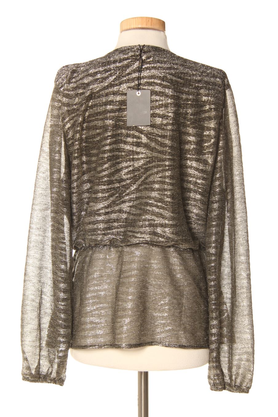 Blouse à manches longues OCTOBER de la taille M, de couleur argenté