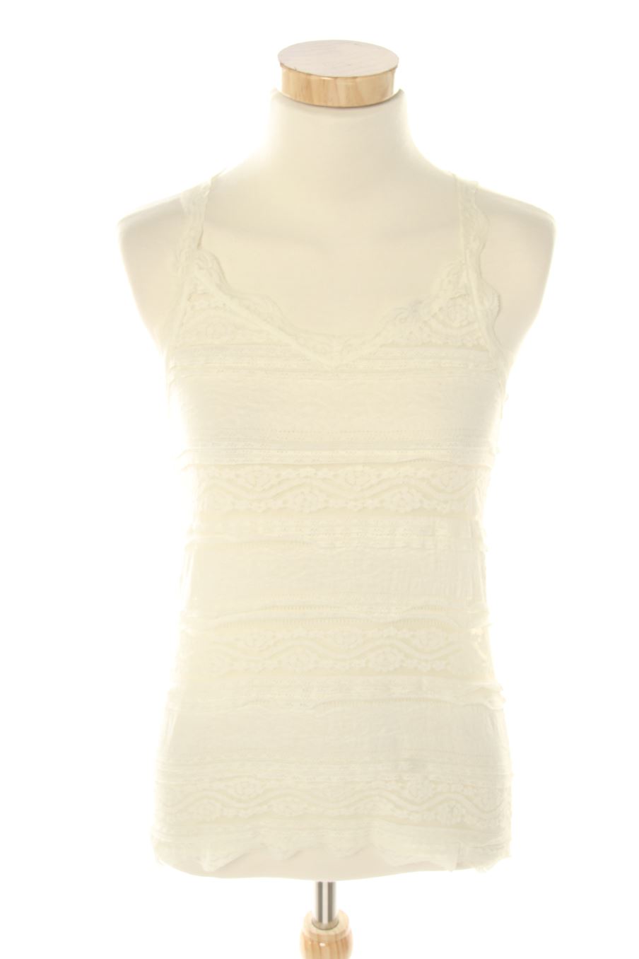 Top de Zara de la talla S, de color blanco