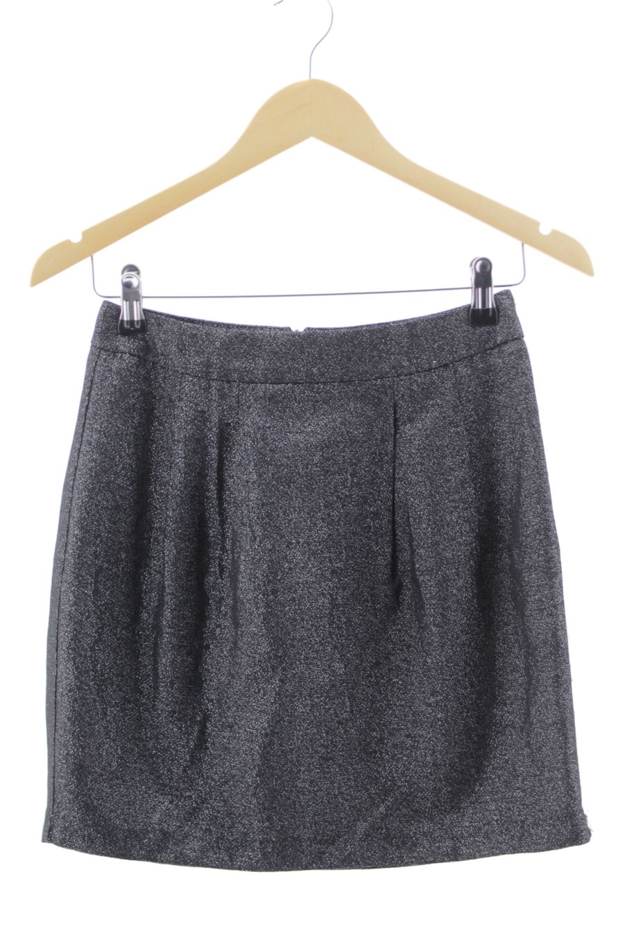 Falda de Stradivarius de la talla 36, de color plateado